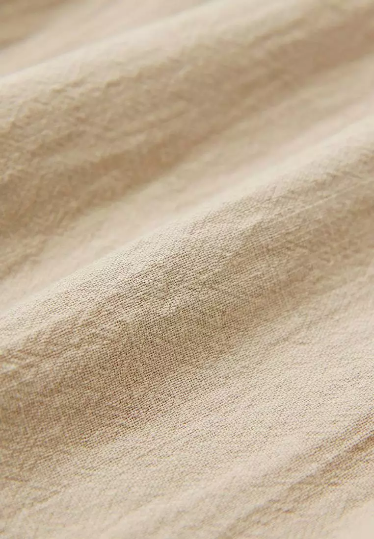 純棉撞色蛋糕裙傘襬短袖長洋裝《DA10519》