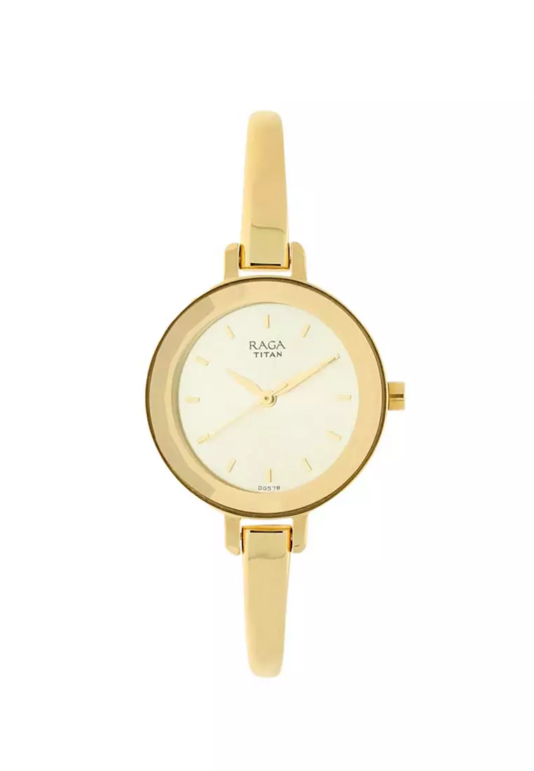 Titan gold case ladies on sale watches