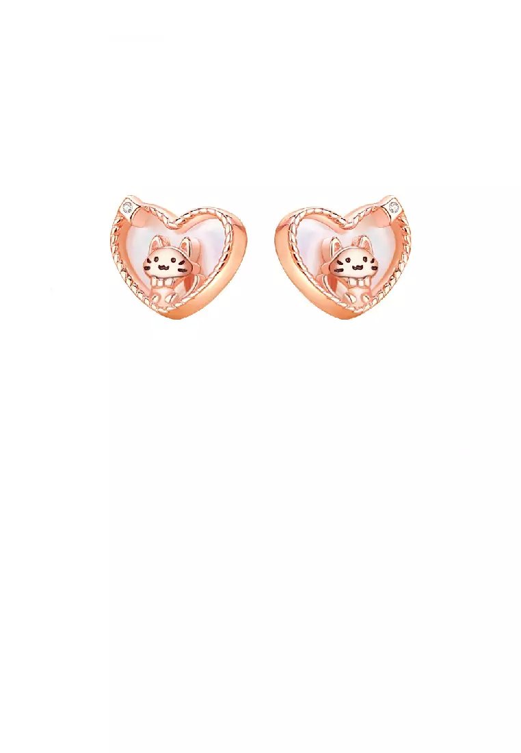 Buy Glamorousky 925 Sterling Silver Plated Rose Gold Lovely Sweet