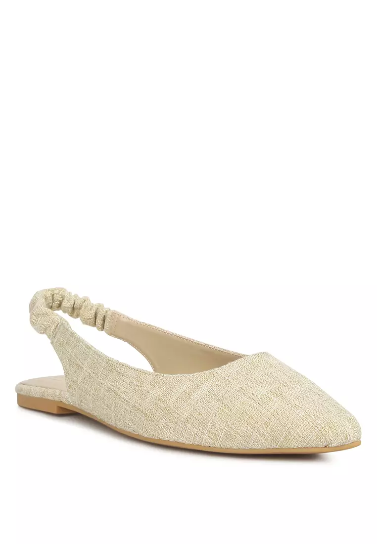 Beige best sale slingback flats