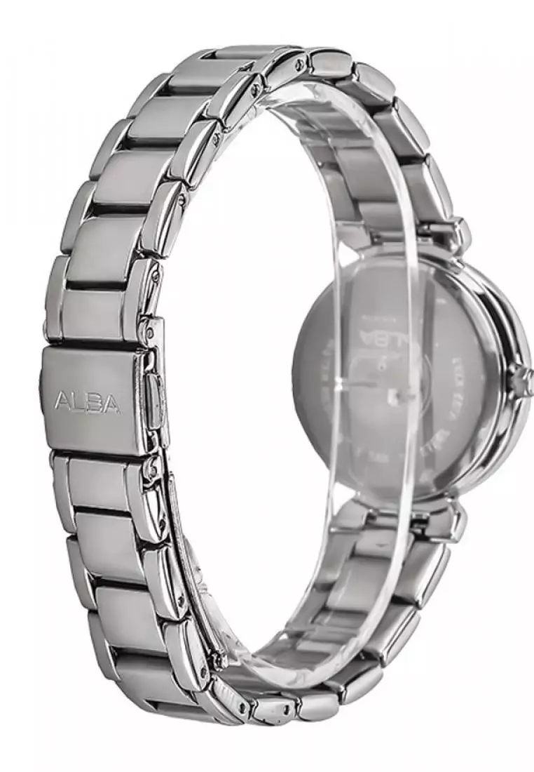 Jam Tangan Wanita Alba Ladies Original Garansi Resmi Strap Stainless Steel Silver AH7N47 AH7N47X1 Silver