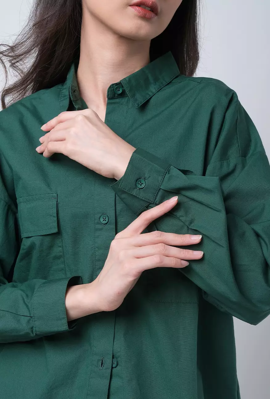 Kemeja Wanita Qirey Green