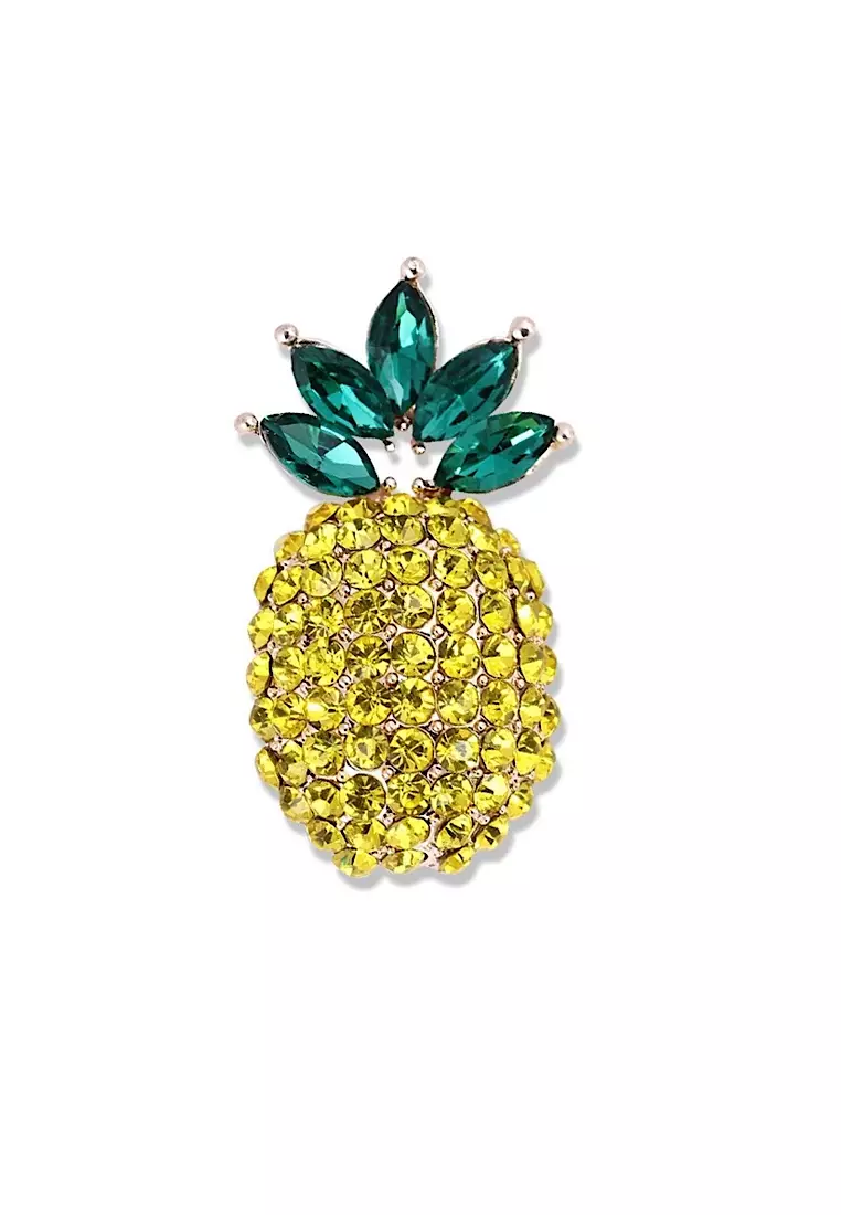 Pineapple brooch deals