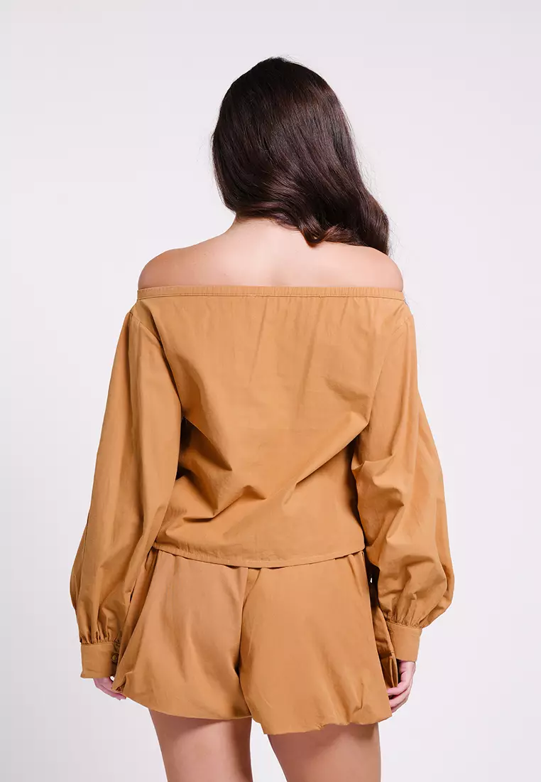 Bryony Long Sleeve Offshoulder Top