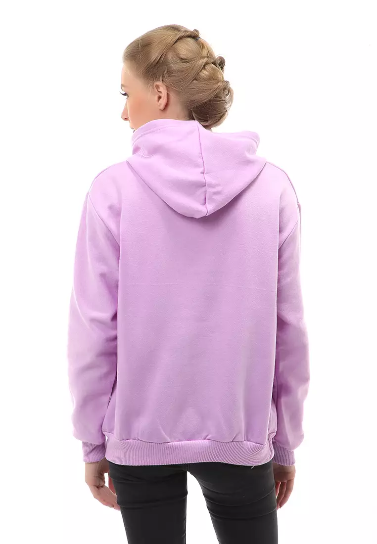 Hardwin Hoodie Jacket Rose Casual Wanita Material Fleece ORIGINAL - Light Purple