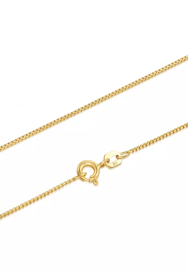 18K Yellow Gold Box Chain Necklace for Women 94226N