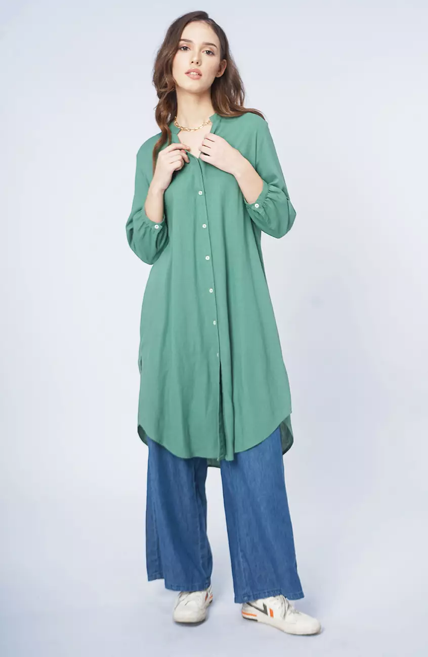Dress Antie Dusty Green