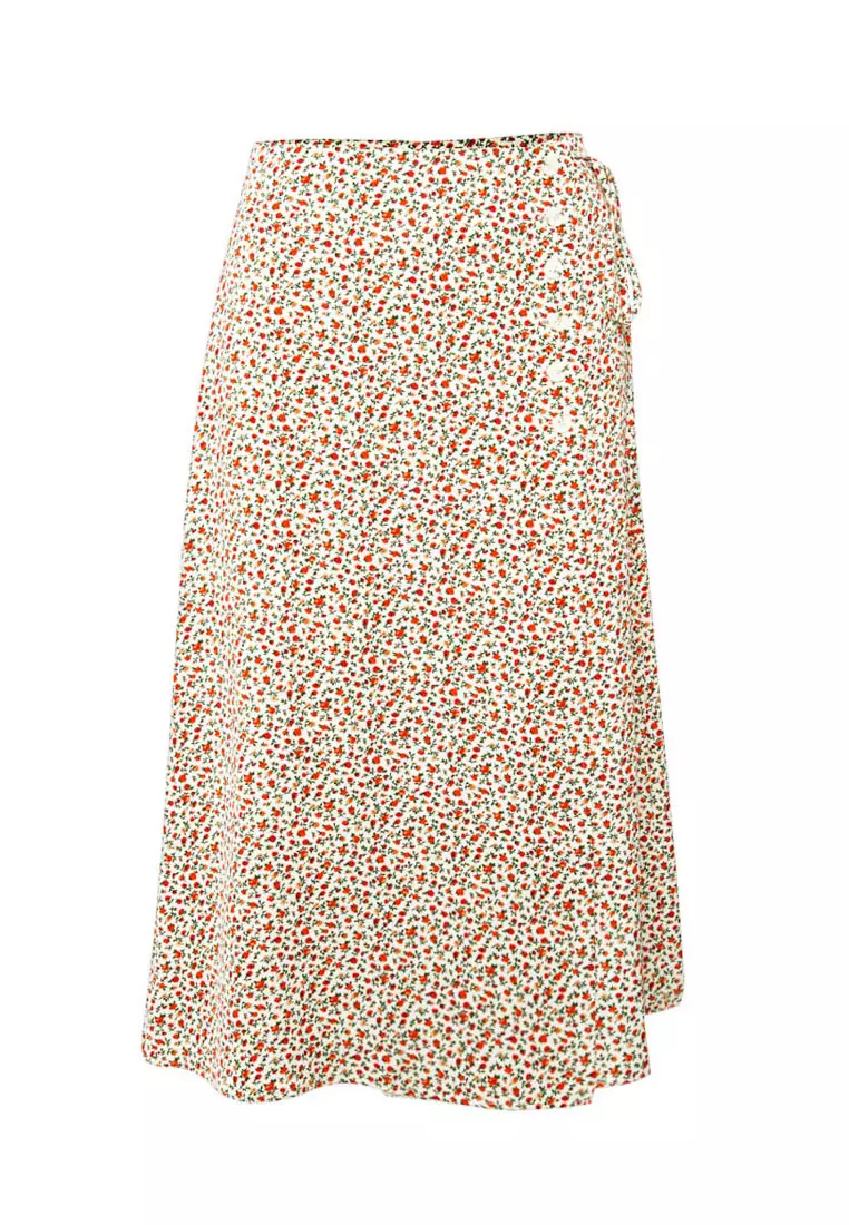 Marigold Buttoned Midi Skirt