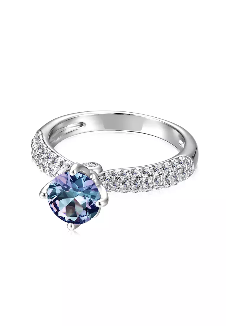 [ Alexandrite Collection ] Tania Crown Alexandrite Ring WG - Cincin Alexandrite s925 by Her Jewellery
