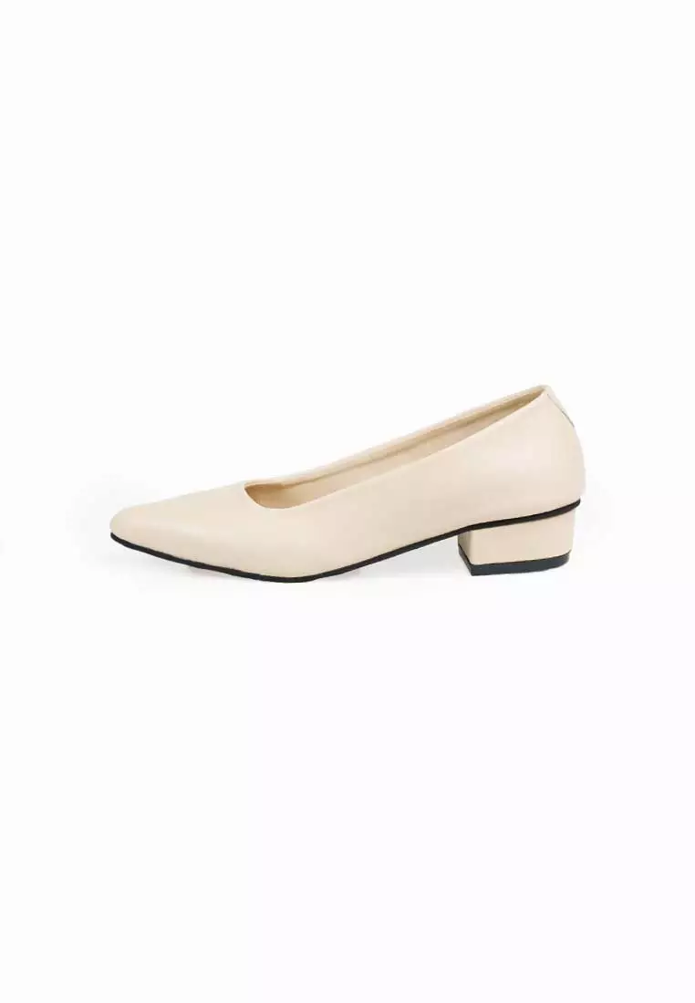 SEIS Venice Pantofel Wanita | Sepatu Heels Wanita Hak 3 cm - CREAM