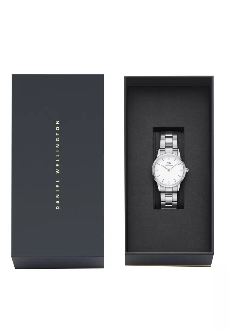 Iconic Link 28mm Sliver Watch White dial Link strap jam tangan perempuan jam tangan wanita Watch for women DW