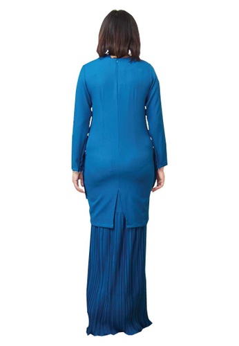 Buy Farraly Grace Kurung from FARRALY in Blue only 229