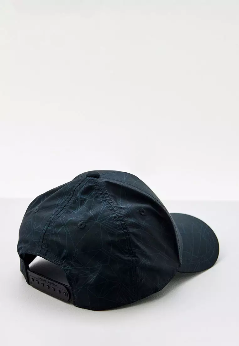 Buy Armani Exchange Recycled Nlyon Eagle Print Baseball Cap Navy