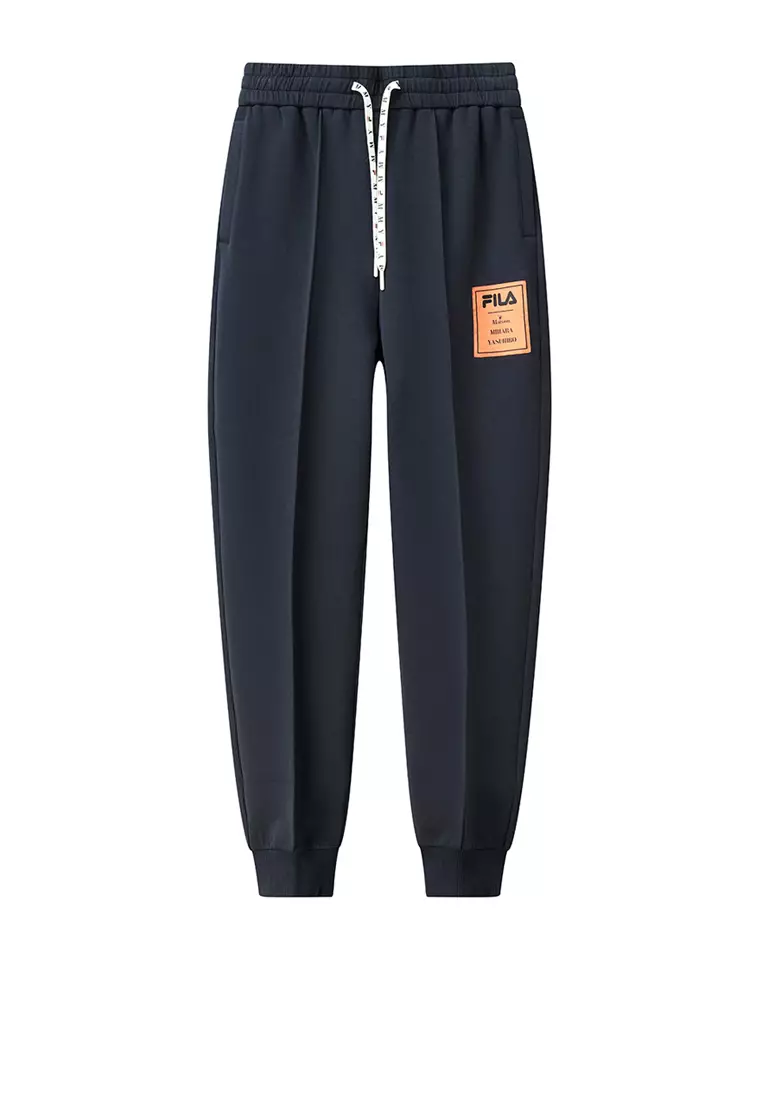 Fila Pants Women's Size Medium Black Pants Logo Pockets Drawstring