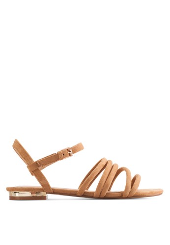 Padded Strappy Flat Sandals
