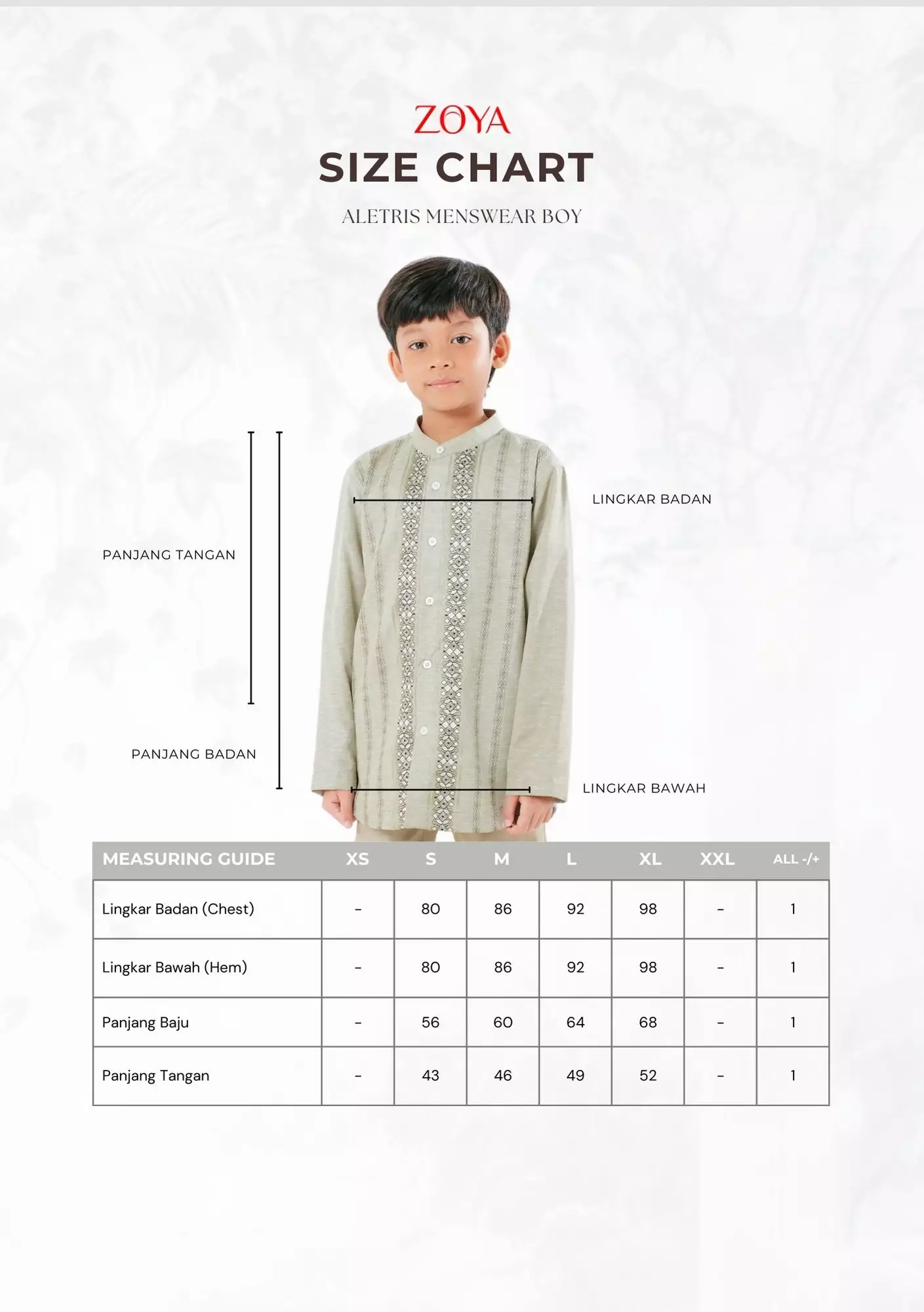 ALETRIS Menswear Boys - Koko Baju Muslim Anak Pria - Bahan Cotton Sub Two Tone