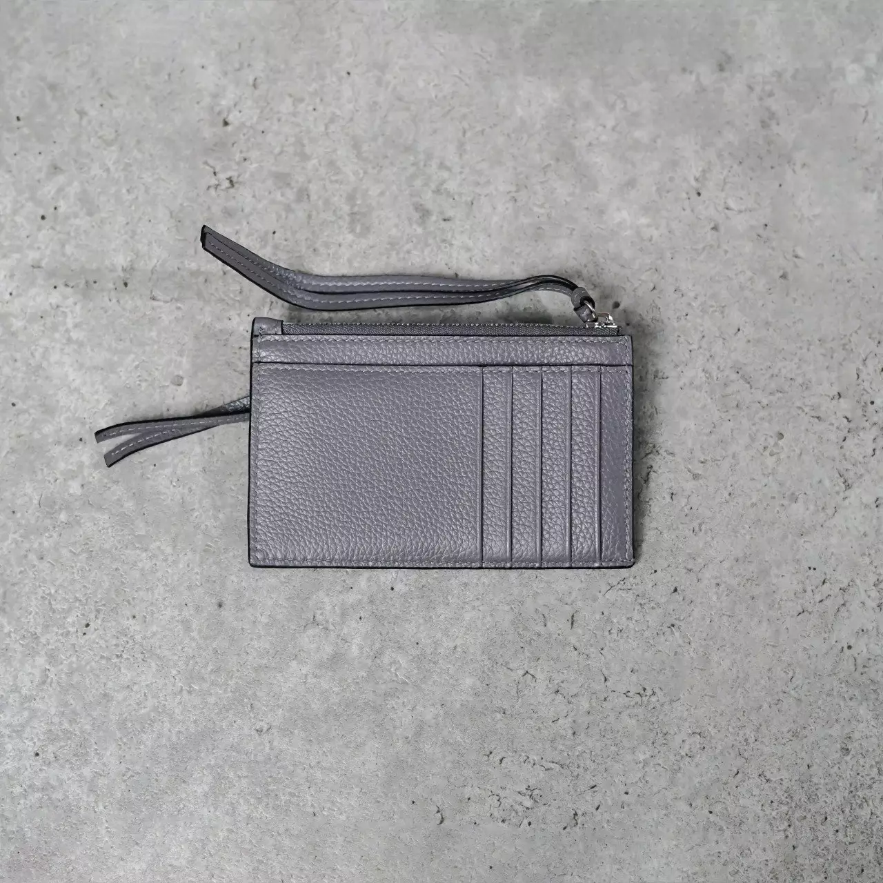 Dompet BALENCIAGA NEO CLASSIC GREY ZIP CARD WALLET 100% ORIGINAL
