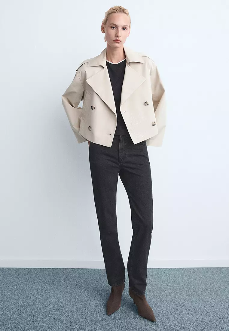 Mid-Rise Straight Jeans