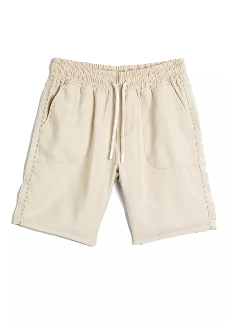 Tie waist hot sale chino shorts