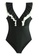 Halo black and white Ruffles Colourblock Swimsuit 9C19EUSC808FE6GS_2