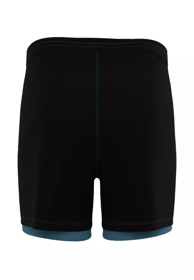 Black Elastic Waistband 16" Boardshorts