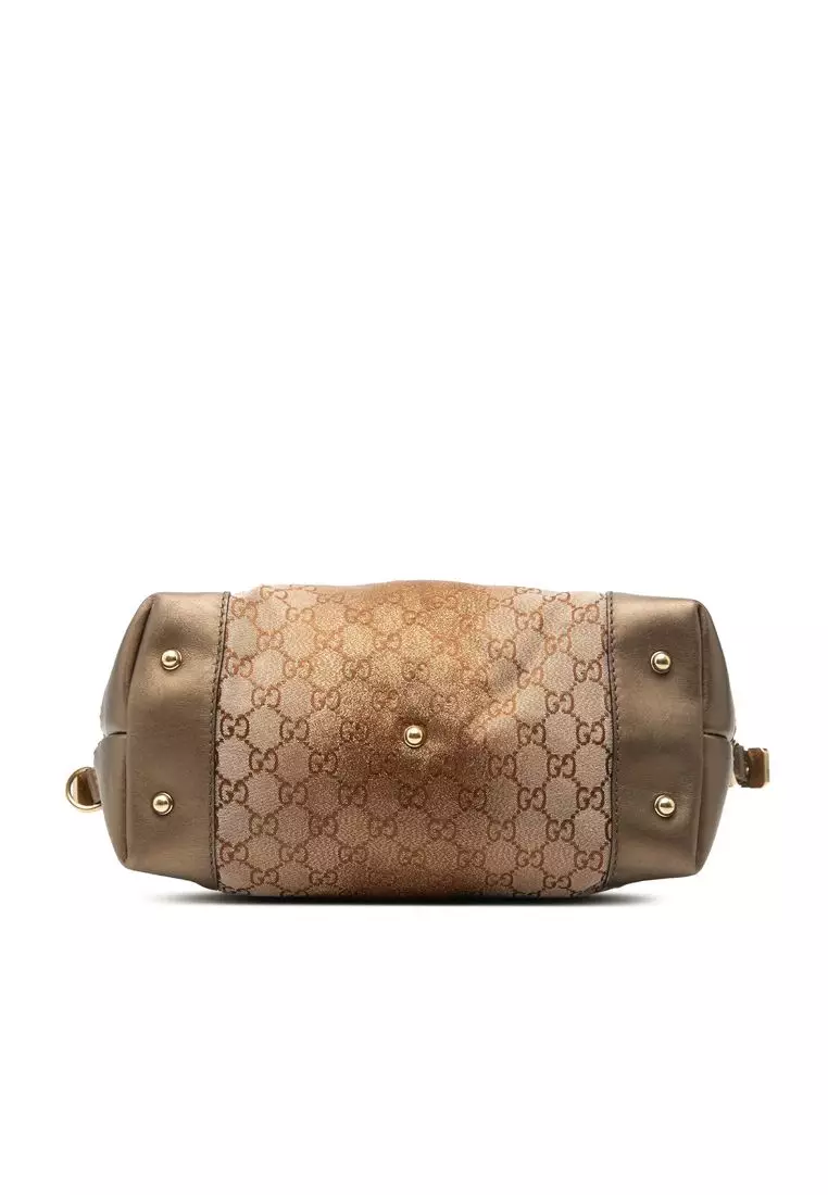 Pre-Loved Gucci Gg Lurex Heart Bit Satchel