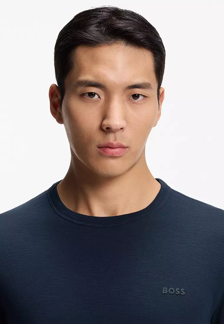 Logo Slub Cotton T-Shirt - BOSS Orange