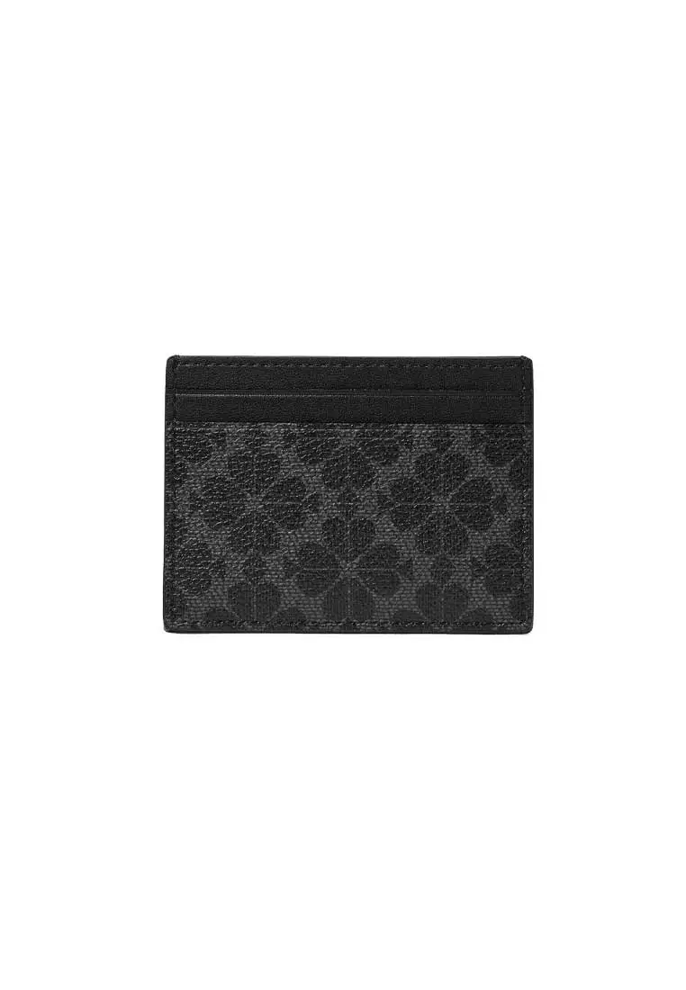 Buy Kate Spade Spade Flower Small Slim Card Holder Black KN761
