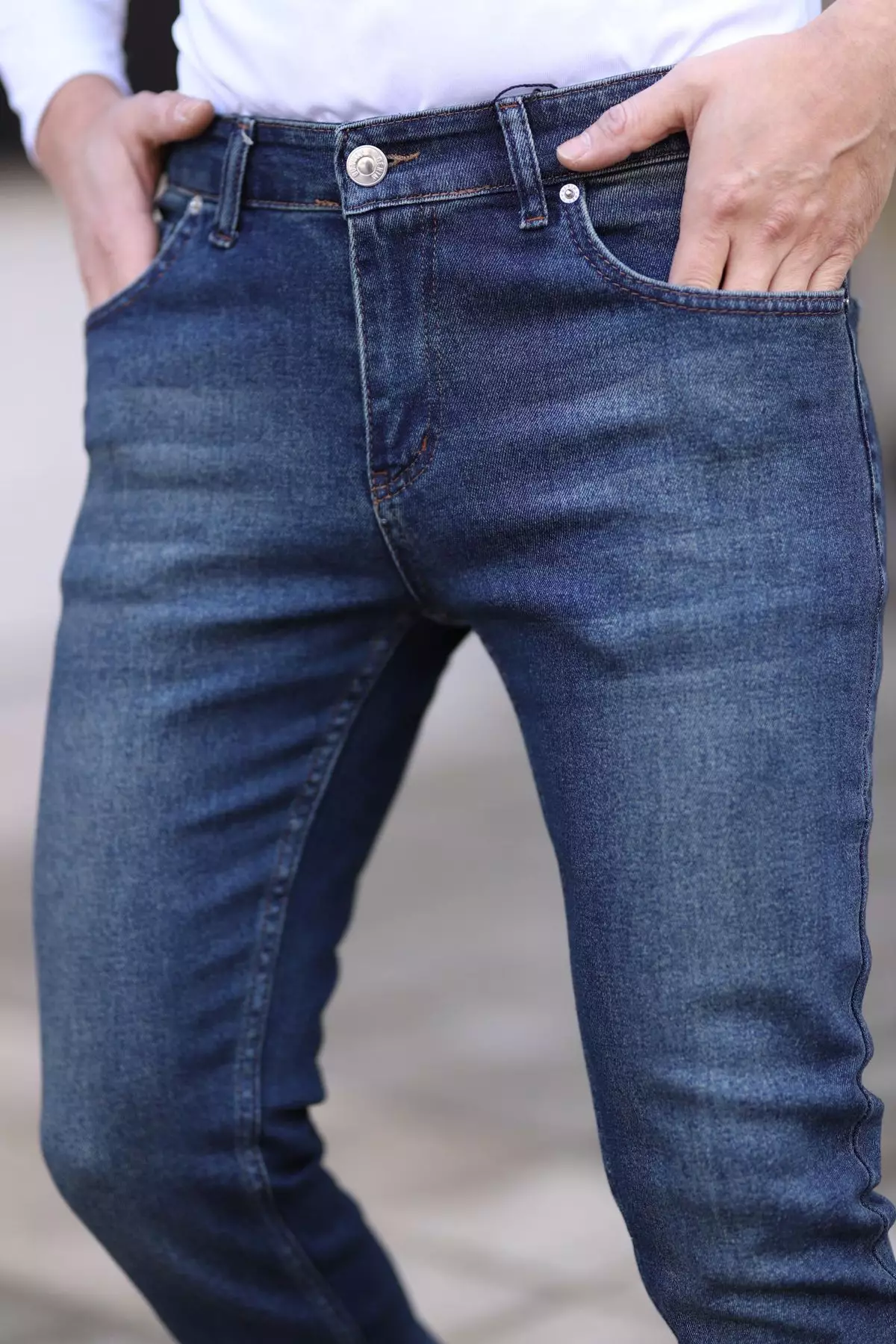 Dark Navy Regular Flexible Fabric Jeans TMNSS25JE00001