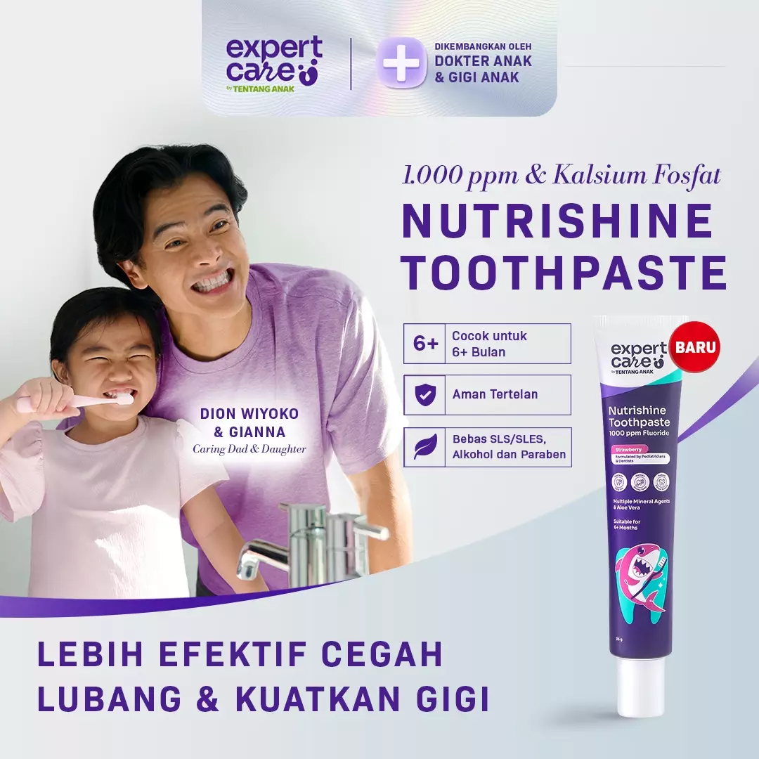 Expert Care Nutrishine Toothpaste 36gr - Pasta Gigi Bayi dan Anak BPOM