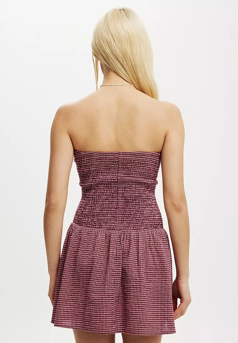 Shirred Tube Mini Dress