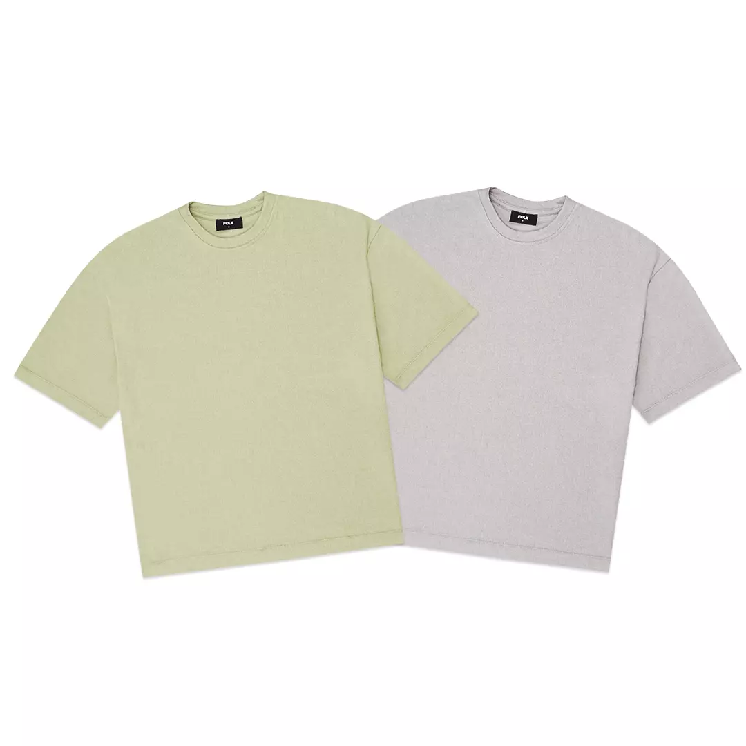 Oversized Cracked Texture T-Shirt Olive