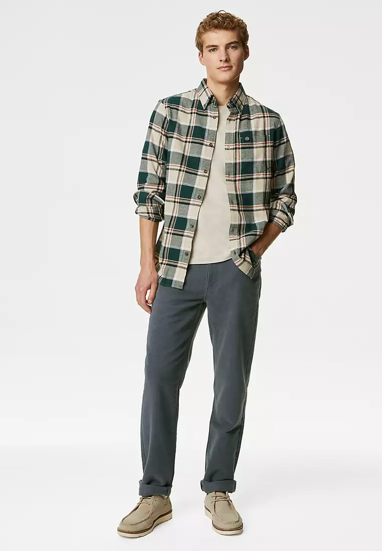 Regular Fit Moleskin Trousers