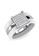 Her Jewellery white and silver ON SALES - Her Jewellery Square Ceramic Ring (White) with Premium Grade Crystals from Austria HE581AC0RAE3MY_1