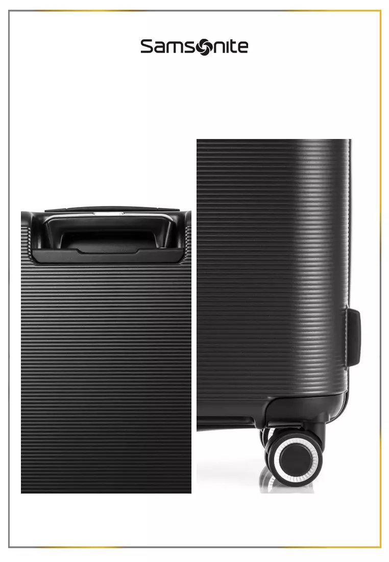 Samsonite Koper Hardcase Straren 2Pcs Set (24,28 Inch) - Black