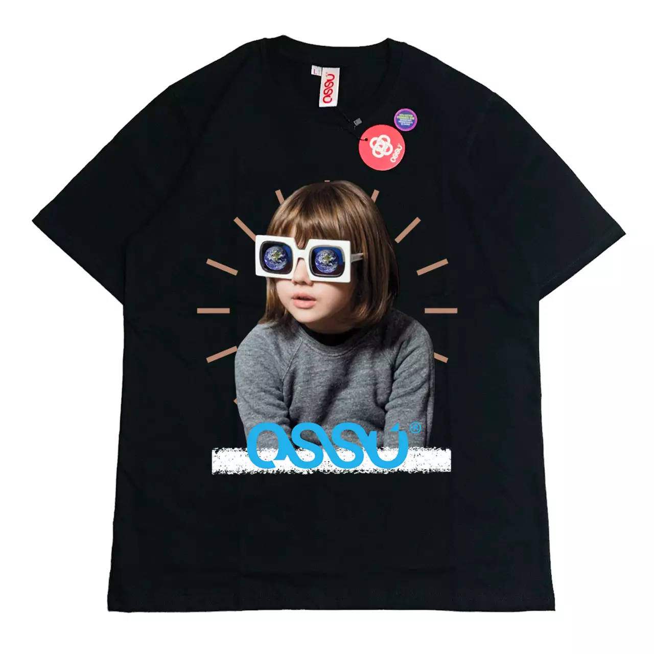 Ossu Earth Girl Black Washing Tshirt