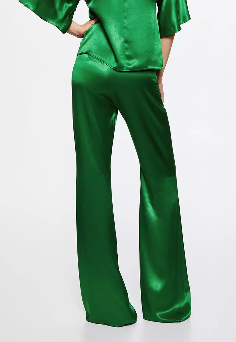 Flared Satin Trousers
