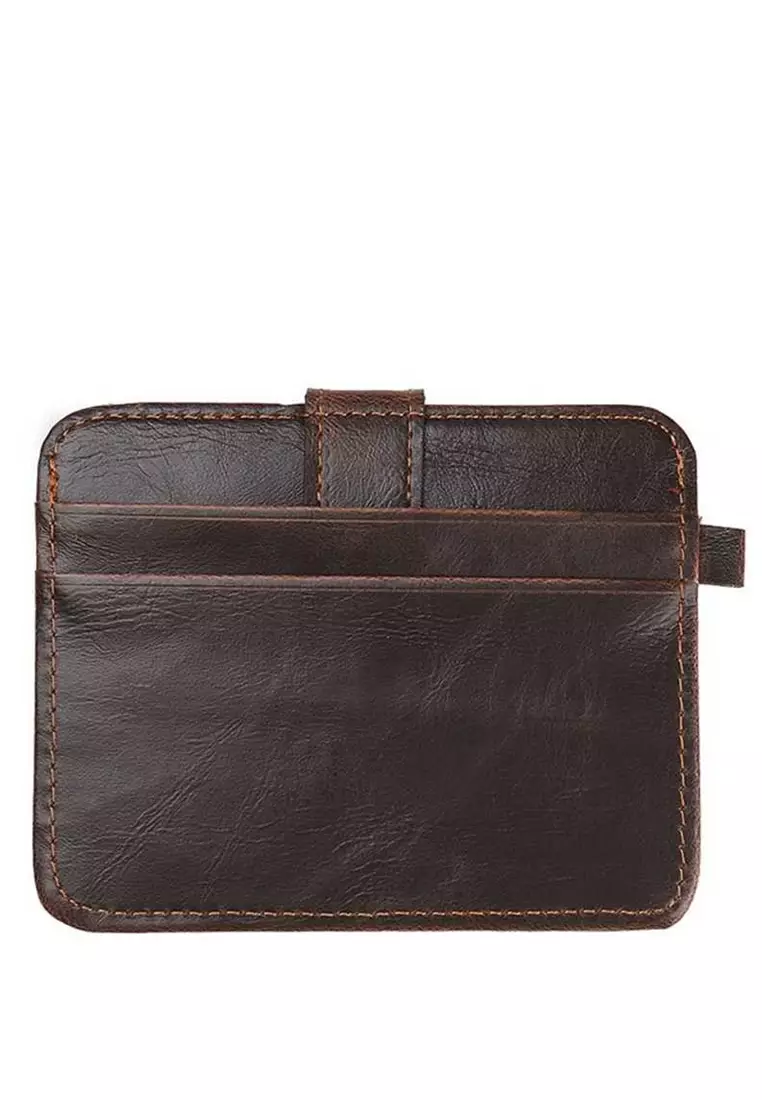 Zackly Dompet Kecil dengan Hasp Ring Handmade Material Leather Kulit ORIGINAL - Dark Brown
