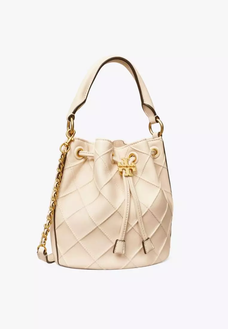 Tory Burch Fleming Soft Small Bucket Bag New Cream