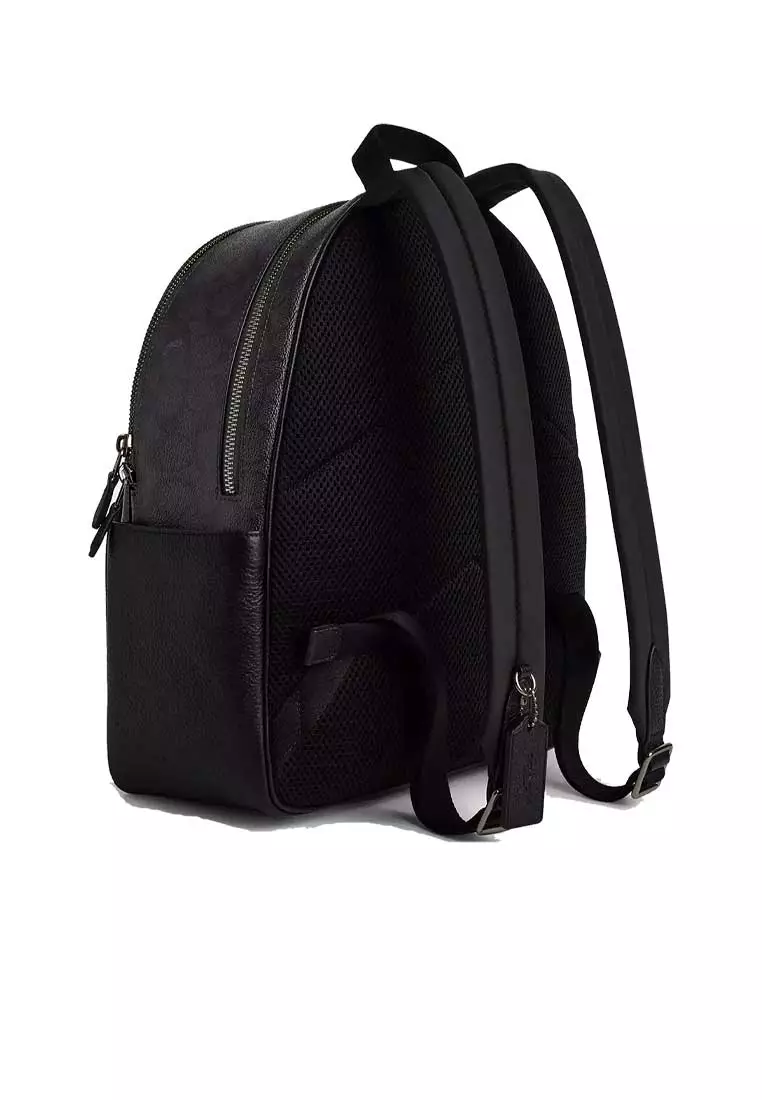 Court Backpack In Signature Canvas Charcoal/Black CZ176