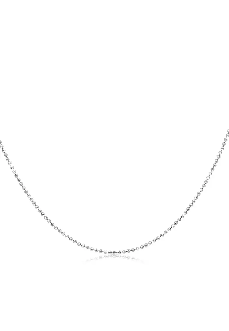 Rhodium Timeless 45cm/18inch - 66cm/26inch Ball Chain Necklace