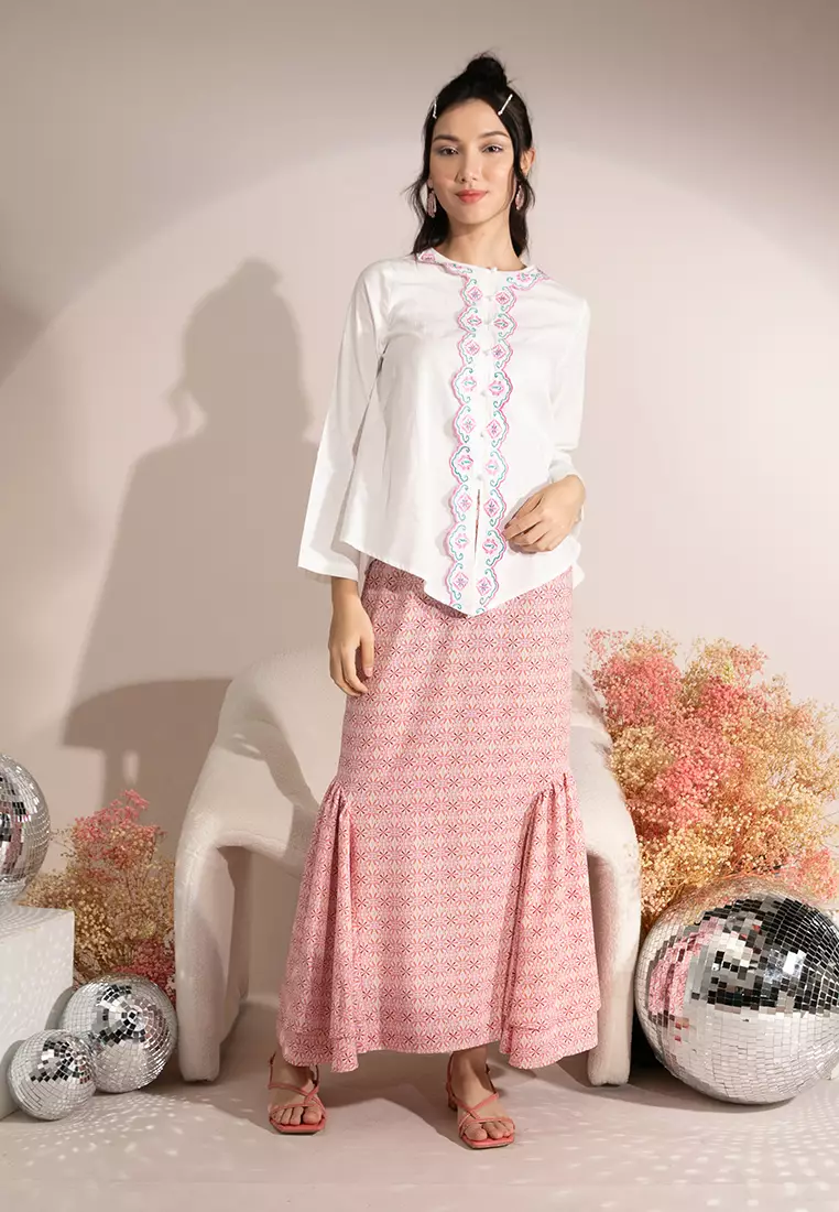 Cotton on sale embroidered skirt