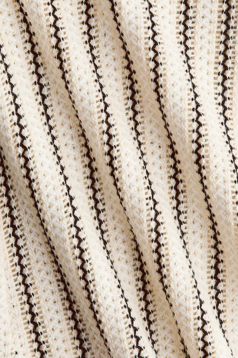 Pointelle-knit halterneck top