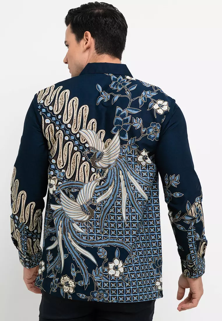 Kemeja Batik Lengan Panjang Madhava - Kemeja Pria Lengan Panjang Over Size