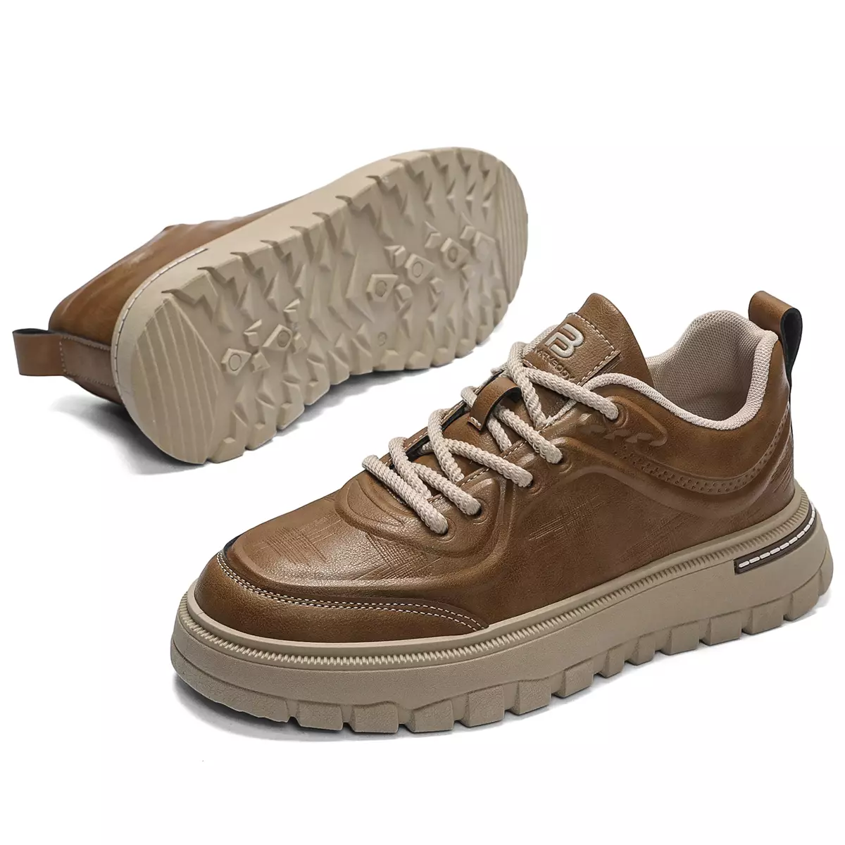 Sneakers Sport Pria Kasual Bertali Kerja Sepatu Cowok Style QN5820