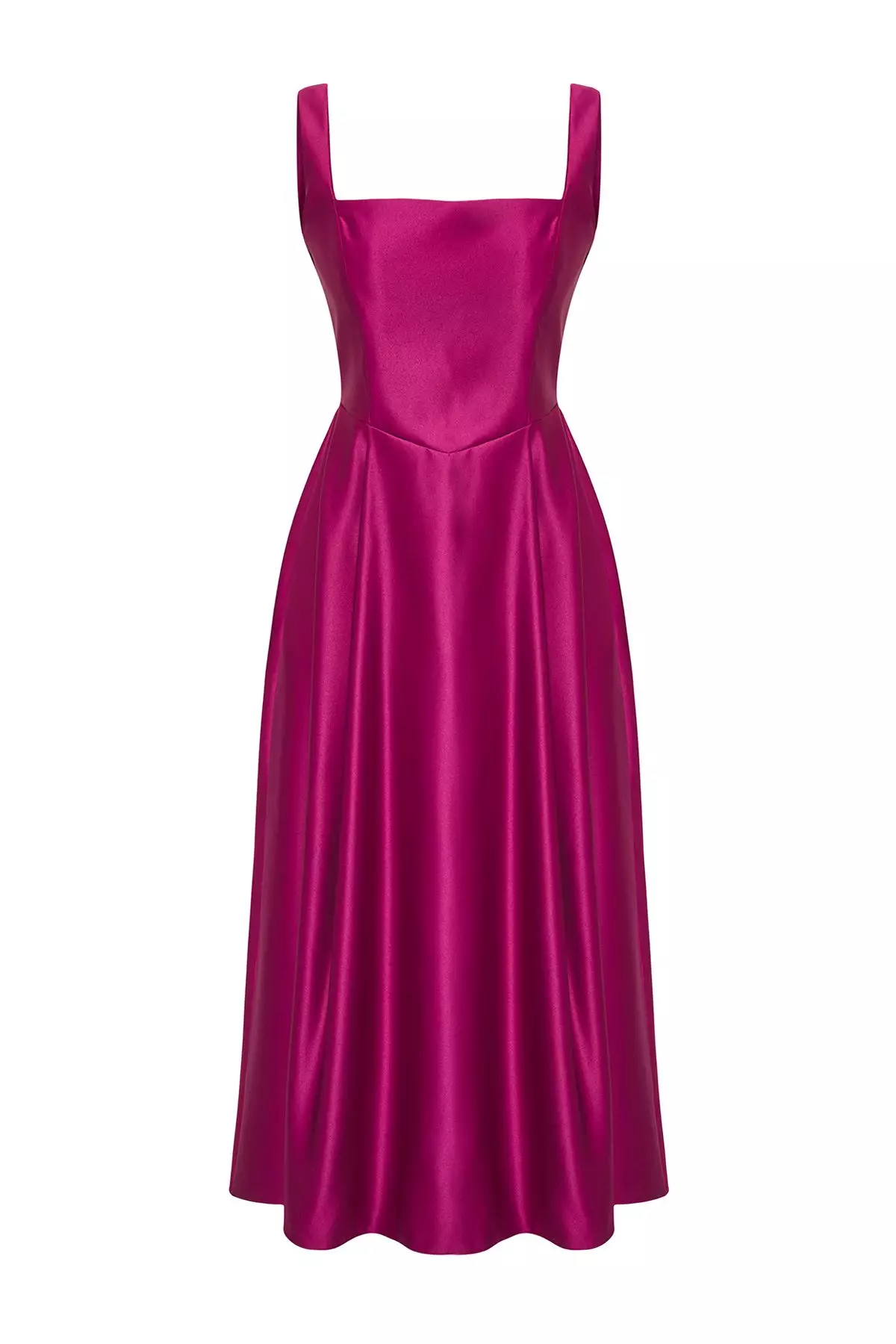 Plum A-Line Satin Woven Elegant Evening Prom Dress TPRAW25EL00040