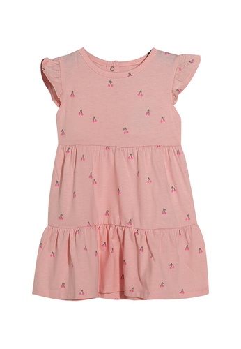 FOX Kids & Baby pink Tiered Jersey Dress D6BA4KA0C7F8ABGS_1