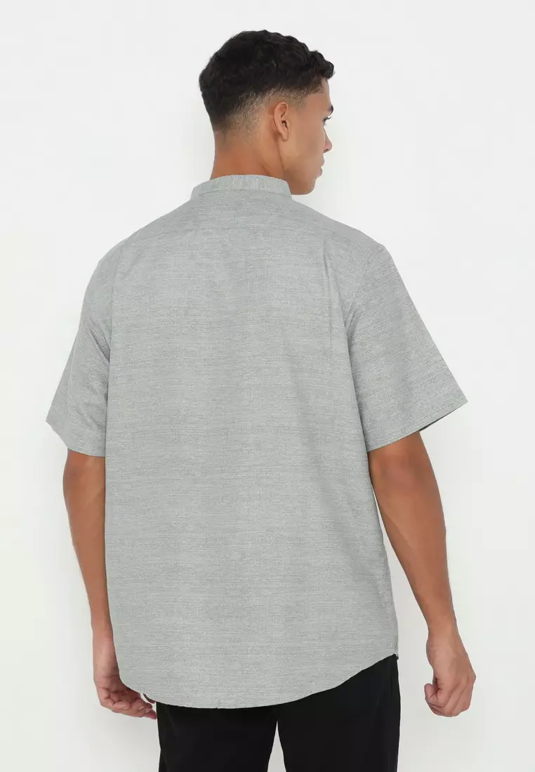 POLICE Kemeja Koko Printing Cotton Soft Regular Fit Pria