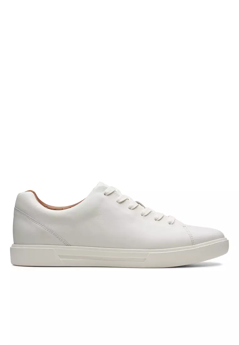 Mens Un Costa Lace Trainers - White Leather