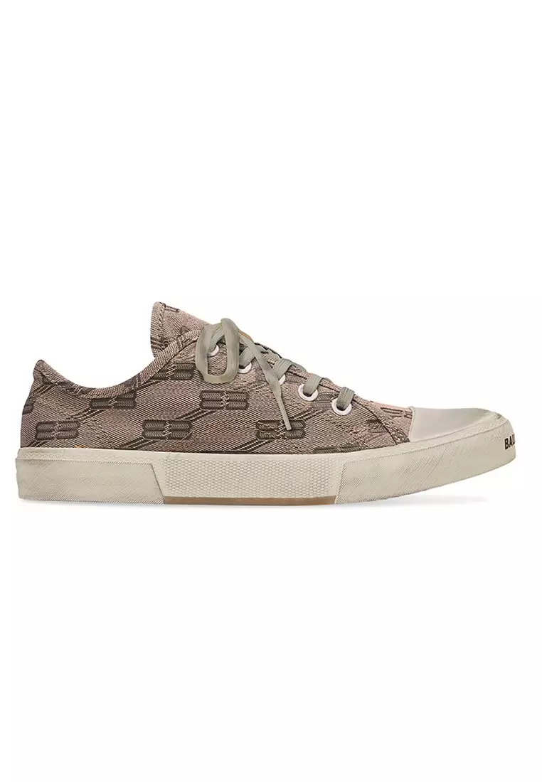 Discount on Balenciaga  shoes - SKU: Balenciaga Pairs Low Top Trainers Bb Monogram Men's Sneakers In Beige